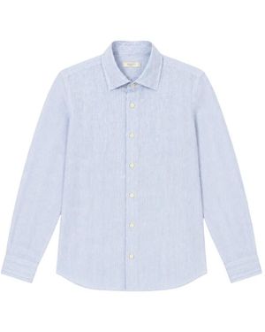 Seventy Striped Linen Shirt - Blue
