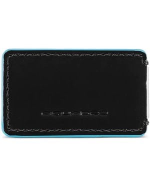 Piquadro Logo-Engraved Leather Money Clip - Black
