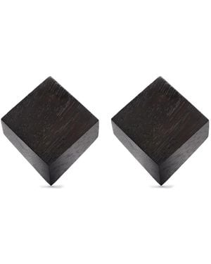 Monies Geometrische Ohrringe - Schwarz