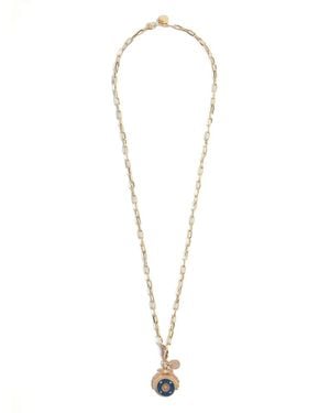 La DoubleJ Medallion Charm Pendant - White