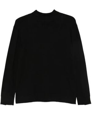 P.A.R.O.S.H. Lime26 Tie-Neck Button-Cuff Jumper - Black