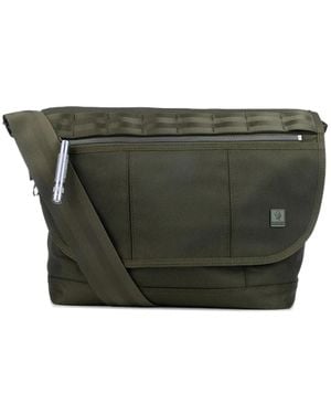 Porter International Logo-patch Messenger Bag - Grey