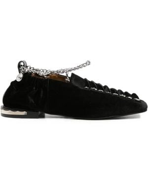 Toga Mocasines Con Detalle De Cadena - Negro