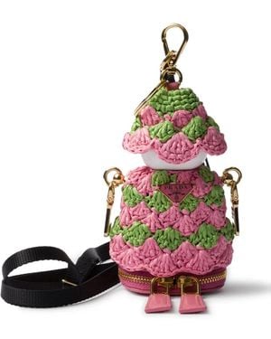Prada Soft Robot Taschenanhänger - Weiß