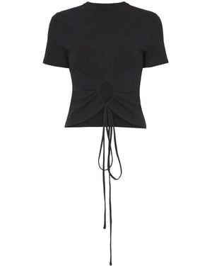 Proenza Schouler Cut-Out Detailed T-Shirt - Black