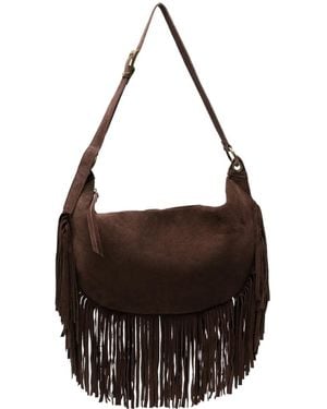 ViCOLO Schultertasche Mit Fransen - Schwarz
