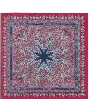 Etro Einstecktuch Aus Seide Mit Paisleymuster - Lila