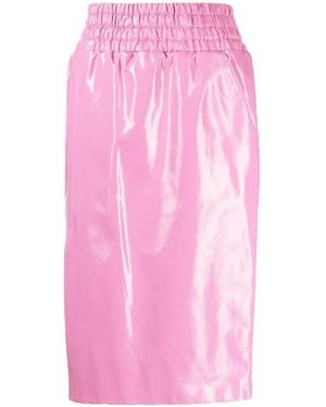 Tom Ford High-Shine Finish Midi Skirt - Pink