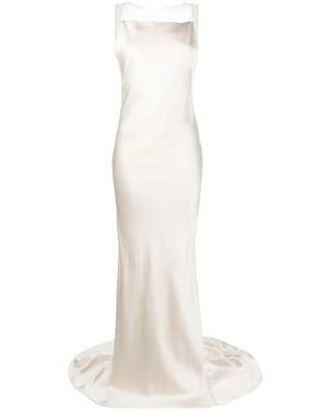 Maison Margiela Satin Fishtail Gown - White