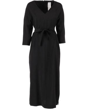Weekend by Maxmara Laziale ベルテッド ドレス - ブラック