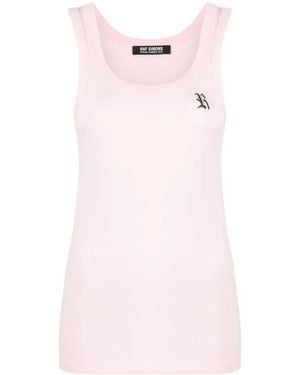 Raf Simons Tanktop Met Logoprint - Roze