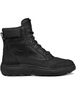 Geox Schnürstiefel aus Leder - Schwarz