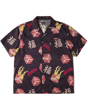 Evisu Hemd Mit Würfel-Print - Rot