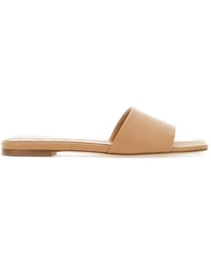 Aeyde Anna Square Toe Strap Sandals - Natural