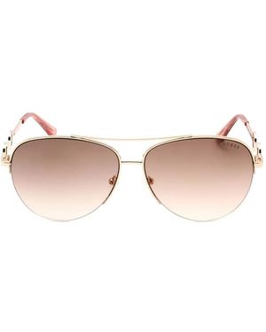 GUESS EYEWEAR Embellished Pilot Sunglasses - Pink