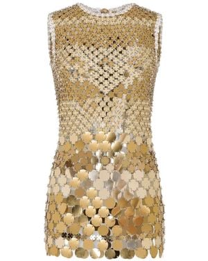 Rabanne Stud Assembly Mini Dress - Metallic