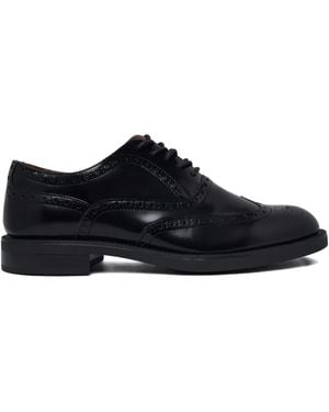 Tommy Hilfiger Perforated-Detail Oxford Shoes - Black