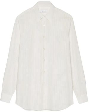 Lardini Striped Button-Up Shirt - White
