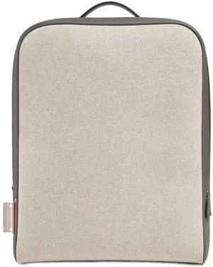 Aviteur Maxi Milano Leather-Trim Backpack - Natural