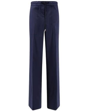 Semicouture Drawstring-Fastening Trousers - Blue