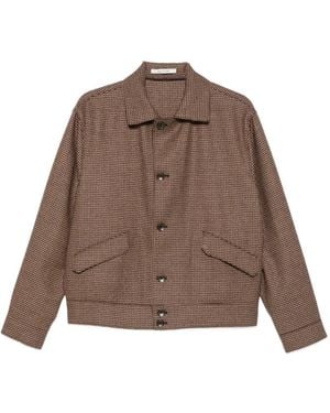 Tagliatore Veste Boutonnée À Motif Pied-De-Poule - Brown