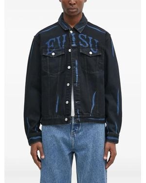 Evisu Buttoned Graphic Jacket - Blue