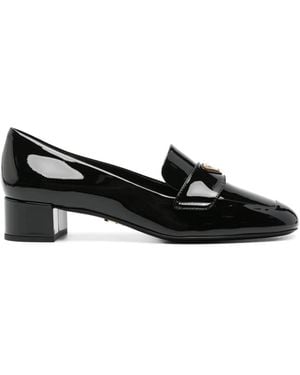 Prada 35Mm Patent-Leather Pumps - Black