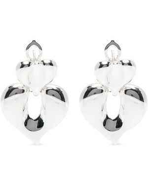 Missoma Molten Heart Earrings - White