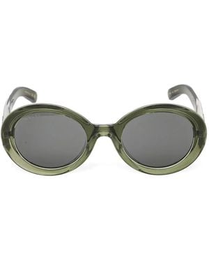 Gucci Gafas de sol con montura oval - Gris