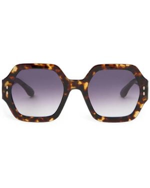 Isabel Marant Elyz Geometric-Frame Sunglasses - Purple