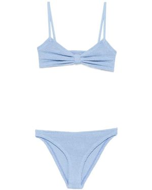 Hunza G Bikini Con Efecto Arrugado - Azul