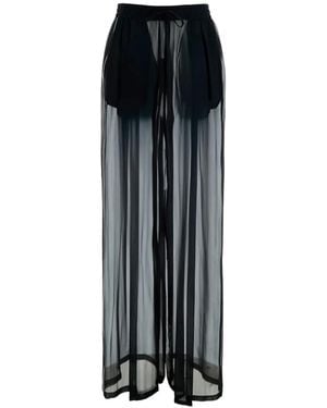 Dolce & Gabbana Silk Chiffon Pants - Black
