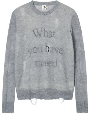 B+ AB Distressed Jumper - Grey