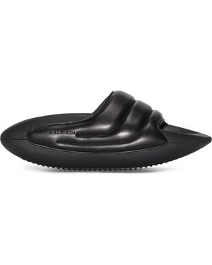 Balmain B-It-Puffy Quilted Slides - Black