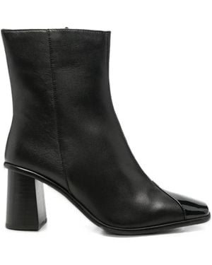Gioseppo Patent-Toe Ankle Boots - Black