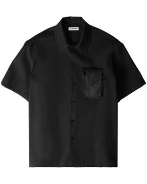 Jil Sander Besticktes Hemd - Schwarz