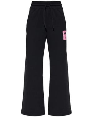 Palm Angels Brushed Palm Tree Joggers - Black