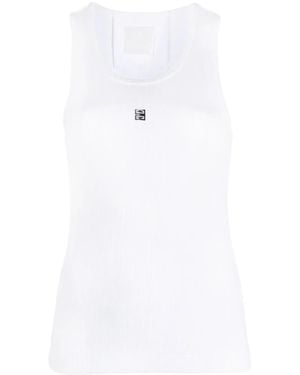Givenchy 4gロゴプレート ノースリーブトップ - ホワイト