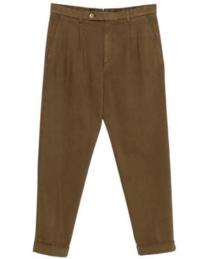 GTA Dante Pleated-Waist Turned-Up Trousers - Green