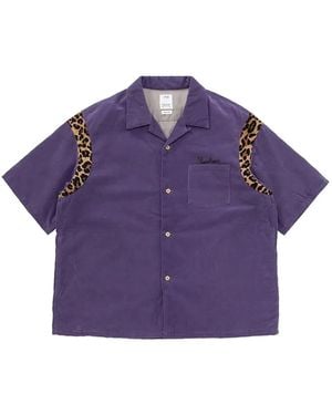Visvim Camisa Wallis Down - Morado