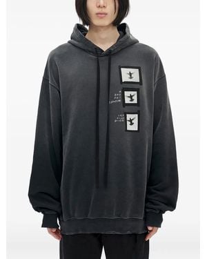 Ann Demeulemeester Ollie printed hoodie - Negro