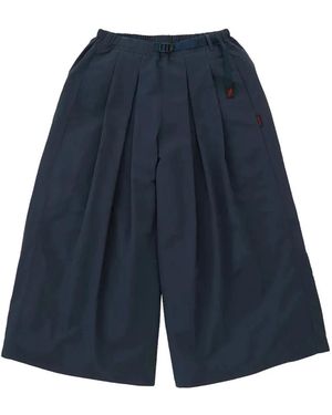 Gramicci Belted Flared Track Trousers - Blue
