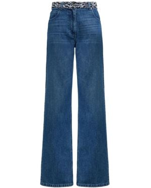 Missoni Knitted-Panel Jeans - Blue