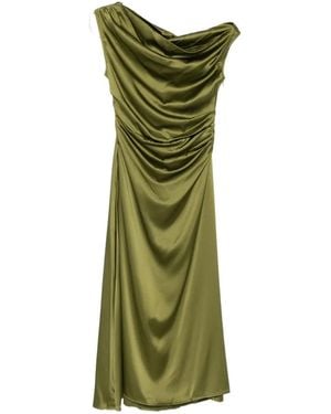 STAUD Phare Off-Shoulder Draped Dress - Green