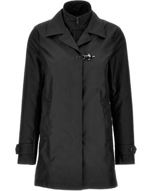 Fay Virginia Morning Trench Coat - Black