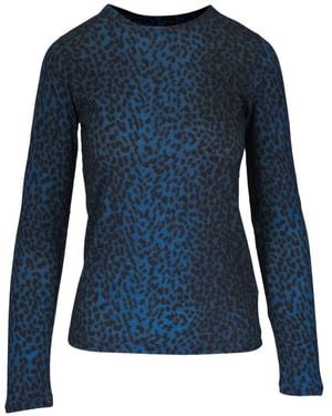 Majestic Filatures Animal Print Top - Blue