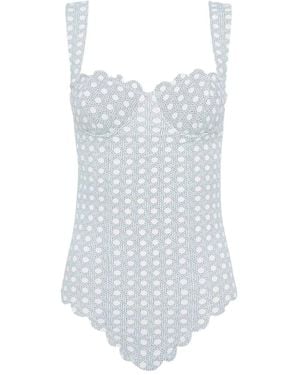 Marysia Swim La Roche Maillot Badpak Met Print - Wit