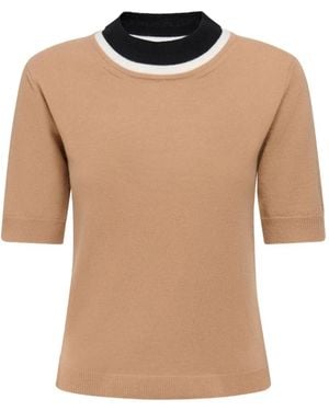 Marni Top De Dos Tonos - Neutro