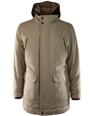Heskimo Kapuzenmantel Mit Futter Aus Faux Shearling - Natur