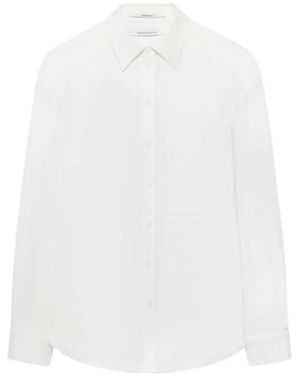 Another Tomorrow Pleat-Back Hemp-Blend Shirt - White